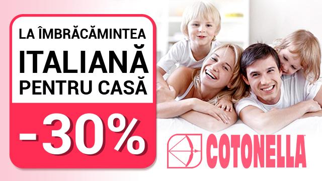 Cotonella: reduceri la îmbrăcămintea italiană pentru casă