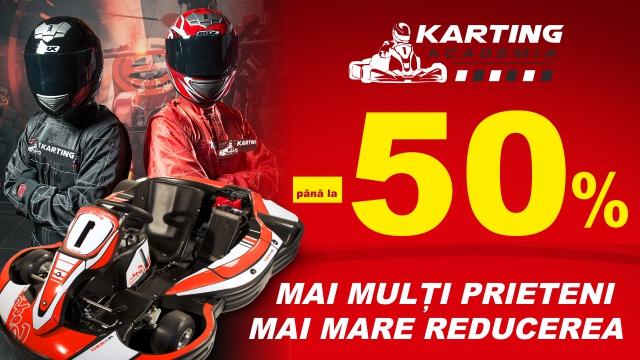 Academia de Karting: pentru o companie prietenoasă reduceri de până la 50%