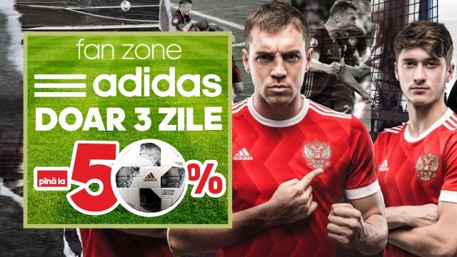 ADIDAS Fan-Zona: reduceri de pînă la -50% la echipamentul de top al echipelor naționale 