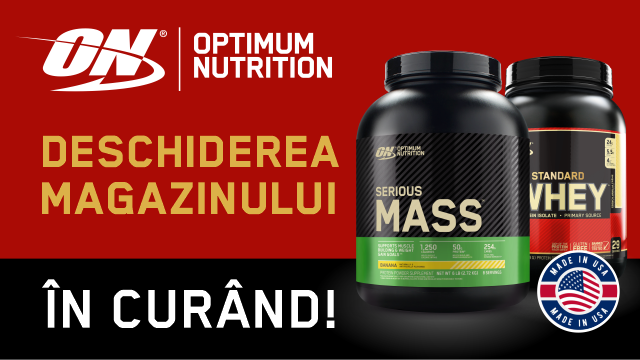 Încurând! Deschiderea magazinului OPTIMUM NUTRITION suplimente nutritive!