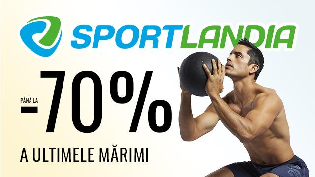 SPORTLANDIA:  ultimele mărimi – reduceri de până la 70% 