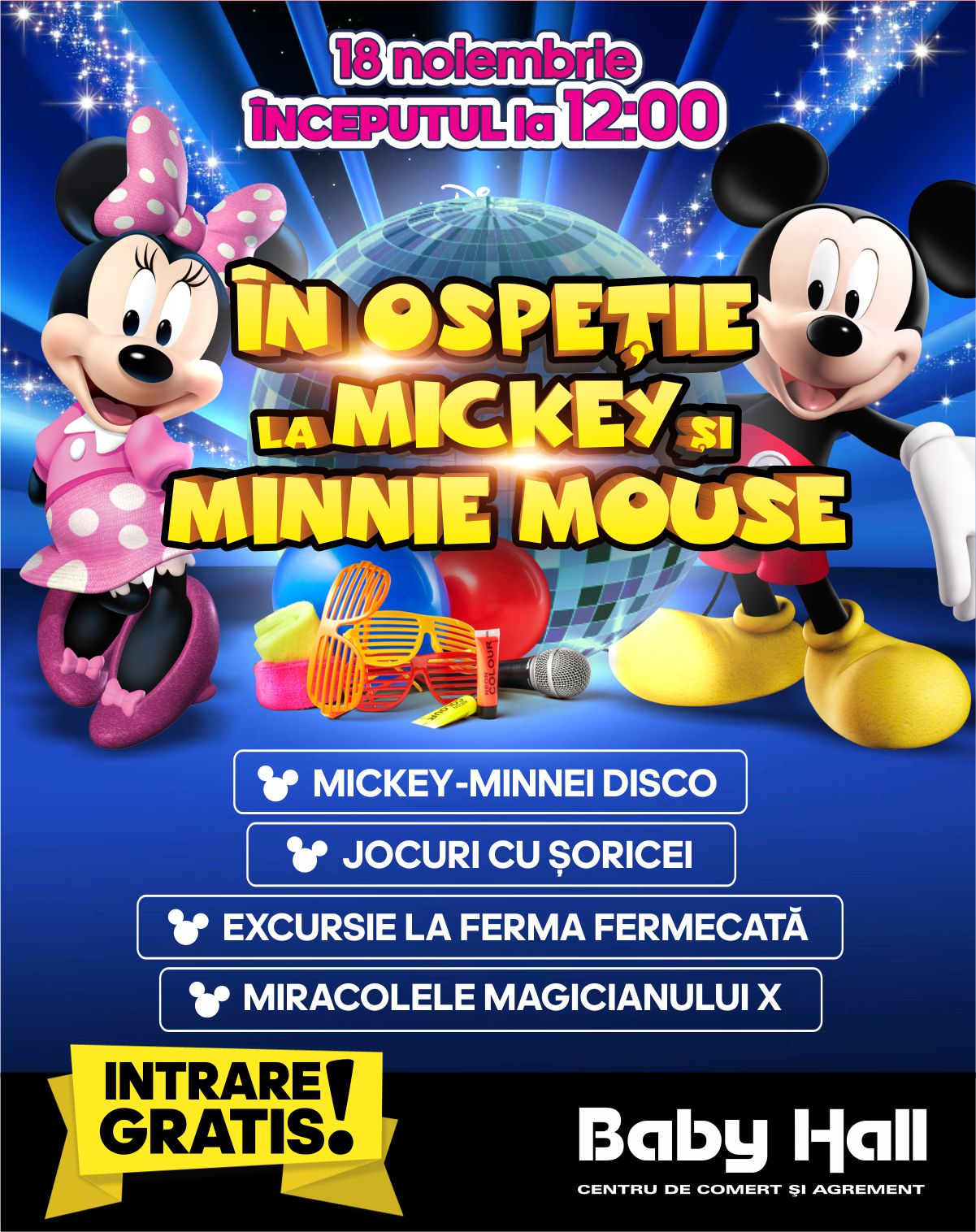 Baby Hall: sâmbătă cadou de la Mickey și Minnei Mouse