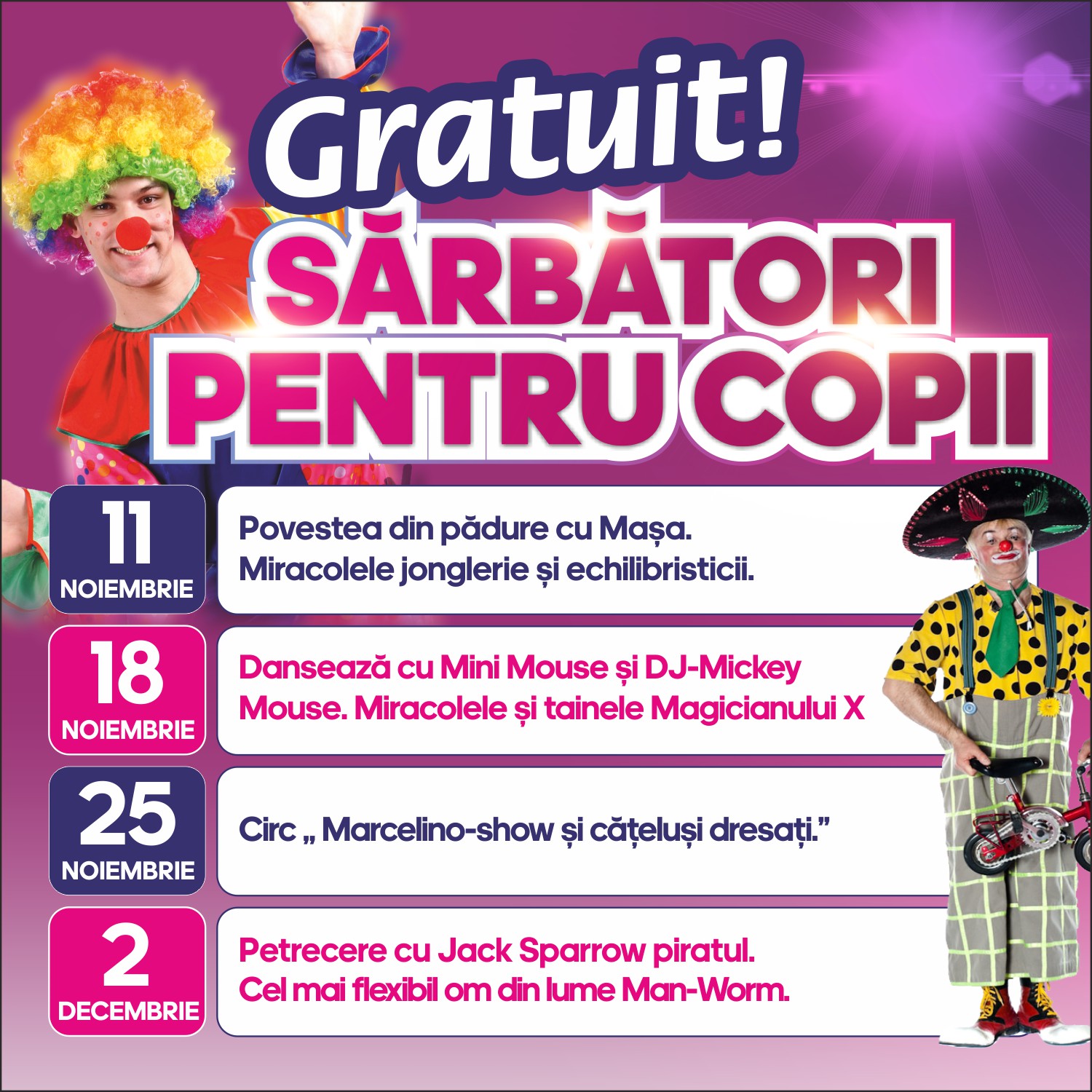 programa noilor sărbători
