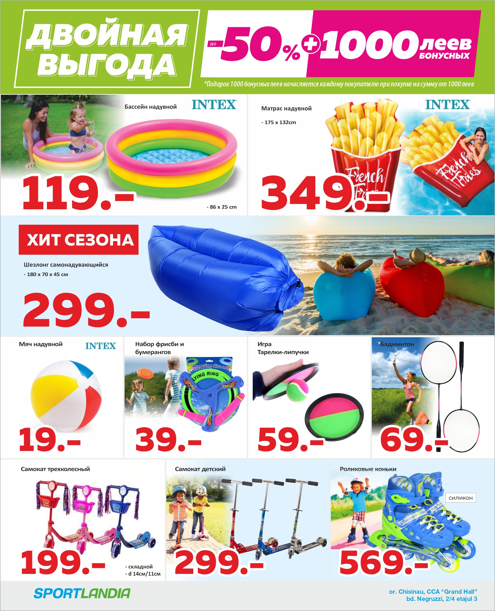 спортландия купить пляж, круг для моря, матрас для моря, палатка кишинев