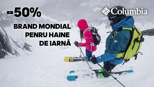 Columbia: reduceri până la 50% la brandul №1 în îmbrăcămintea și încălțămintea de iarnă