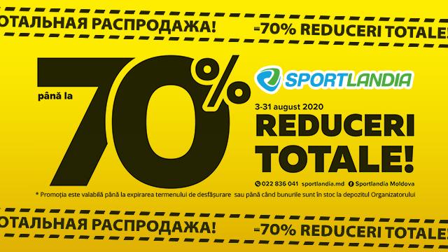 SPORTLANDIA: vânzare totală până la 70%