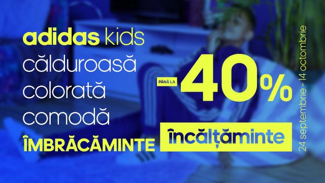ADIDAS: reduceri de până la -40% pentru colecția de toamnă pentru copii