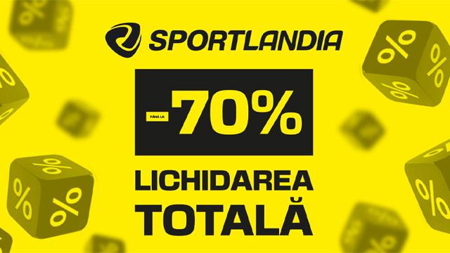 SPORTLANDIA: vânzări cu reducere de până la -70% 