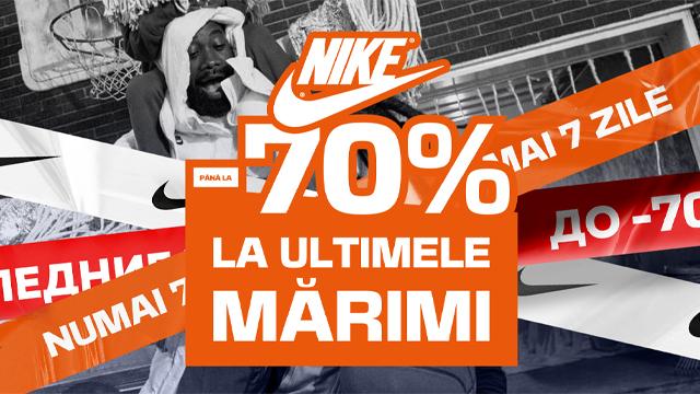 NIKE: ultimele mărimi - reducere până la -70% 